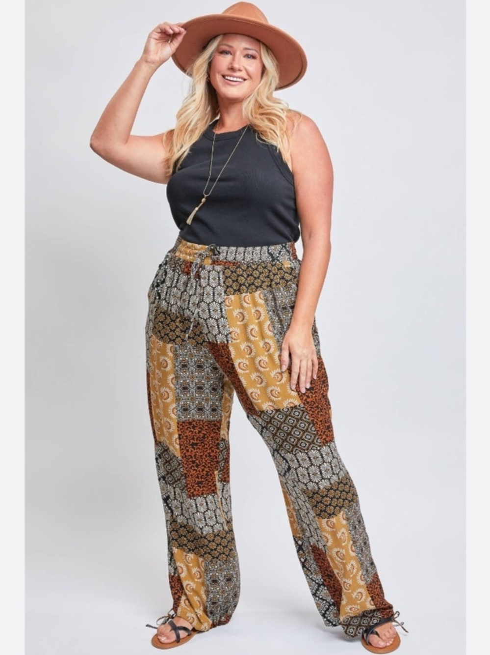 Boho Patchwork Print Pants